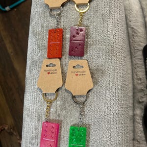 resin made Domino keychains