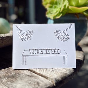 Handmade Doctor/Nurse Thank You Card – Medical Theme