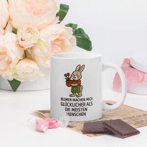 Flowers make me happier than most people | Funny garden mug, flower lover gift, plant saying mug