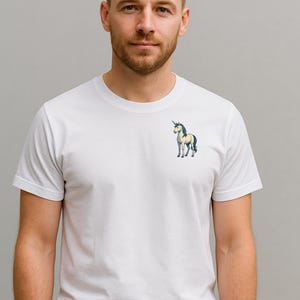Unicorn T-Shirt – Mystical mythical creature in hand-drawn style – Part of the “Wild Roots Collection”