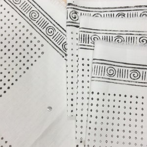 Block printed napkins Set of 4 51 cm x 51 cm image 4