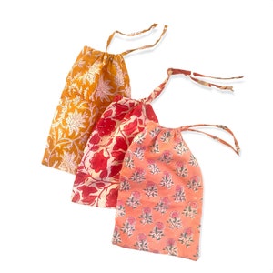 3 block printed travel lingerie bags multi color - 16 cm x 24 cm