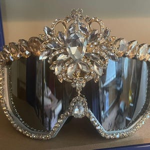 Silver Queen Goggles / Custom / Burning Man / Dress Up / Ski Goggles / Snowboarding Goggles