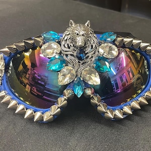Blue Wolf Goggles / Custom / Burning Man / Dress Up / Ski Goggles / Snowboarding Goggles