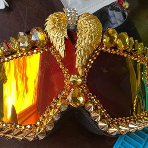 Angel Priestess Goggles / Custom / Burning Man / Dress Up / Ski Goggles / Snowboarding Goggles