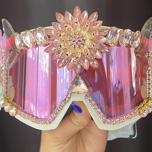 Custom Design - Butterfly Magic Goggles / Custom / Burning Man / Dress Up / Ski Goggles / Snowboarding Goggles