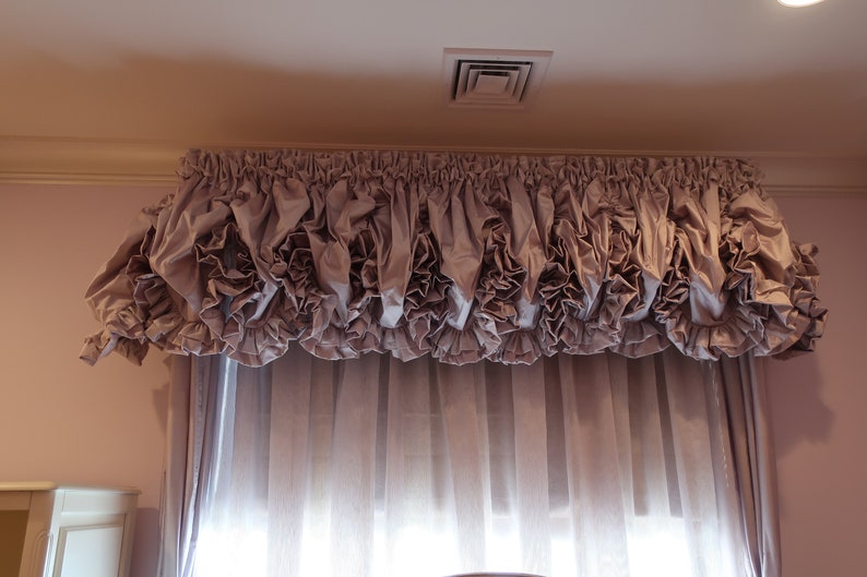 Ruffled Balloon Valance Custom Made Any Color Etsy
