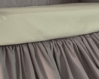 Gray and White Faux Crib bedding - Super Sale