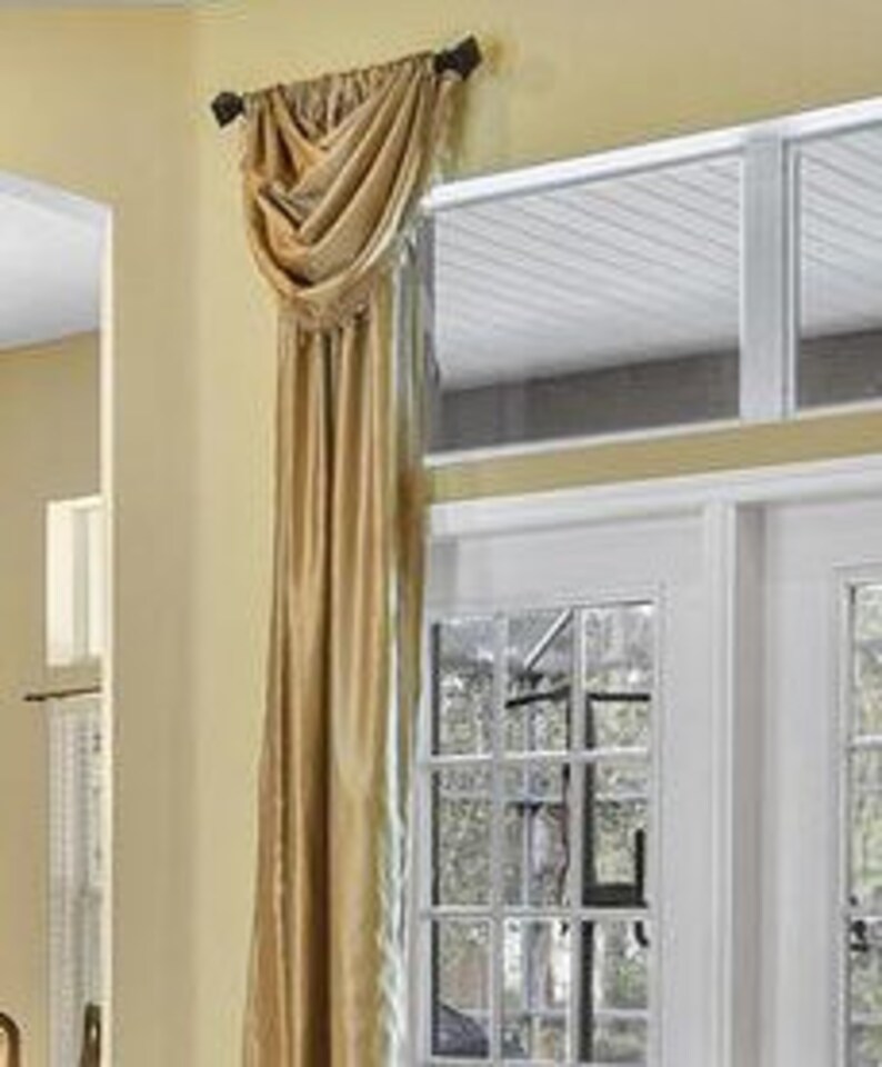 Spring Sale Open Swag Panel Curtains In Dupioni Silk Etsy