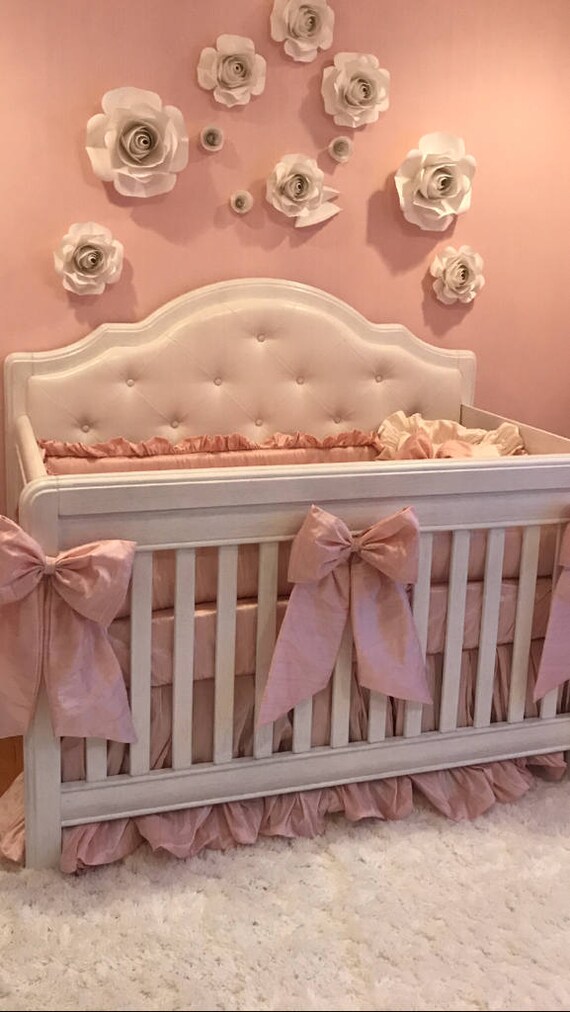 Crib Bedding In Dupioni Silkscustom Made All Textiles Etsy
