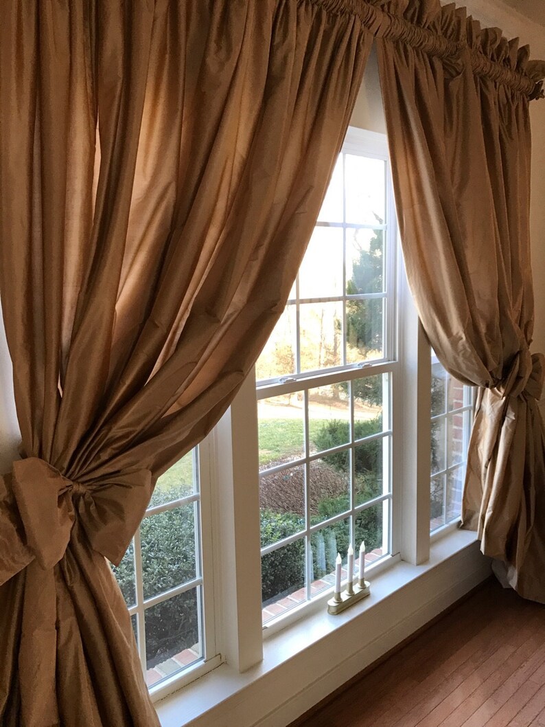 Dupioni Silk Drapery Panels Etsy