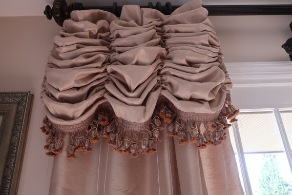 Ruched Austrian Balloon Window Panel Valance Etsy