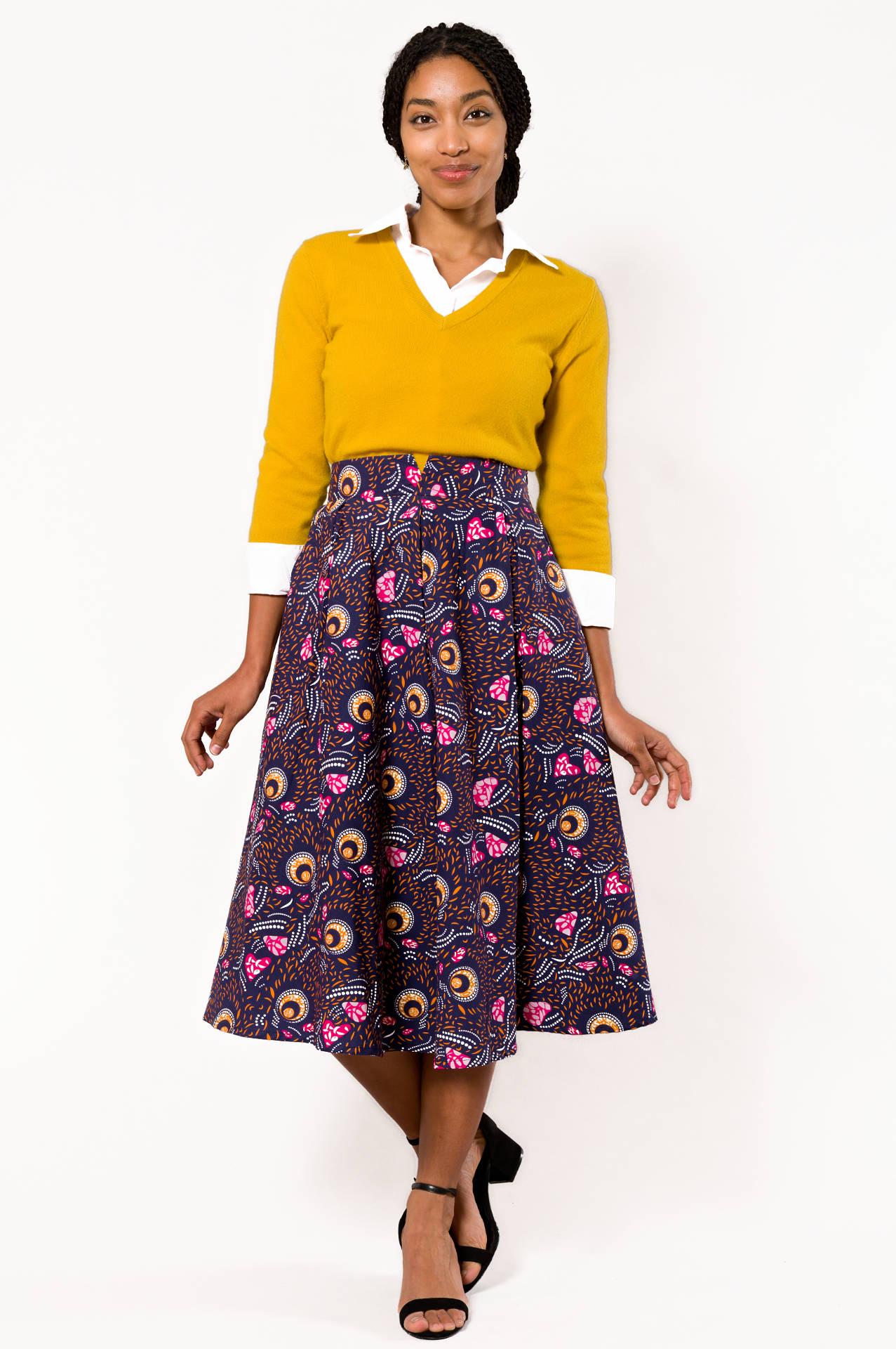 Jungle Aqua Flounce Skirt Sample