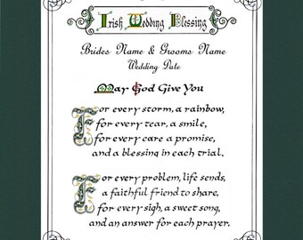 Irish Wedding Poem Etsy