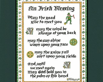 Irish Blessing Digital Art May the Road Rise to Meet You Famous Sayings ...