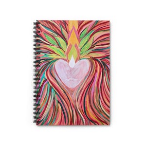 Spiral-Notizbuch, Acrylmalerei, Lineal, Original Kunst Notizbuch, Heart Flow Design, Künstler Notizbuch, Buntes Journal, Schreib-Tagebuch