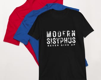T-shirt unisexe moderne à manches courtes Sisyphe
