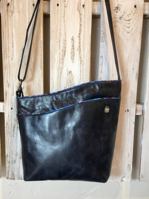 navy leather designer handbags