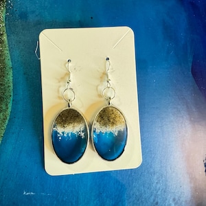 Ocean Resin Necklace | Handmade Blue Wave Pendant | Beach-Inspired Jewelry | Unique Gift for Her | ArtPAZ