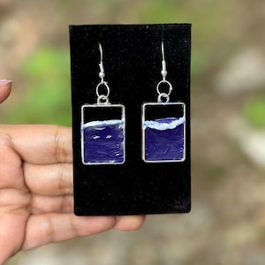 Ocean Resin Necklace | Handmade Blue Wave Pendant | Beach-Inspired Jewelry | Unique Gift for Her | ArtPAZ
