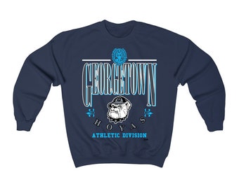 sz XL Jerzees 5050 vintage Georgetown Hoyas 80s 90s sweatshirt grunge hard bulldog pullover shirt
