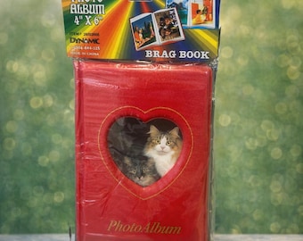 Photo Album 4x6  – Retro Pocket Picture Album with Window - Nostalgia