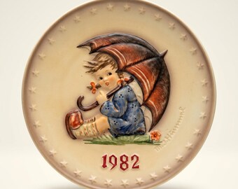 Plato Goebel Hummel Vintage 1982 - Plato de coleccionista - Bajorrelieve Duodécima edición - Caja original