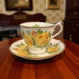 Vintage china with yellow flowers dinnerware - Etsy 日本