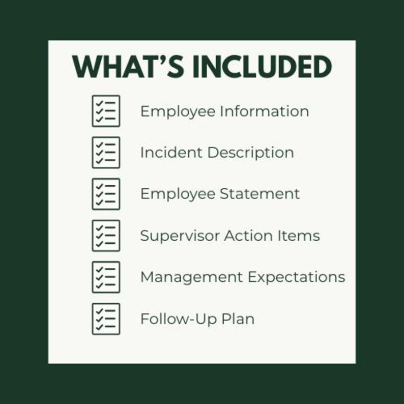 Employee Write-up Form | Behavior Documentation Template (printable) - Etsy