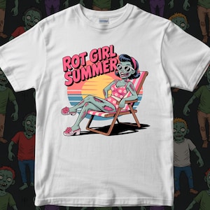面白いハロウィンシャツ：Rot GirlサマーゾンビグラフィックTシャツ