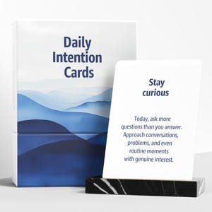 Carte di intenzioni quotidiane / 80 spunti di consapevolezza quotidiana / Mazzo di auto-cura / Strumenti terapeutici / Fai una pausa prima di reagire / Regalo per una mente sopraffatta