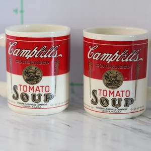Vintage Campbells Soup Mug, Set of two, Tomato Soup