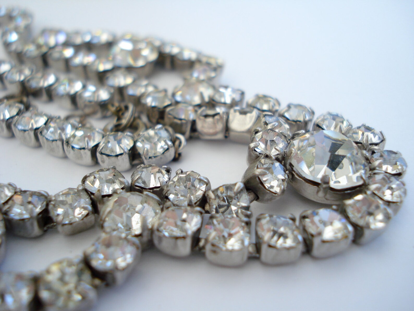 Vintage Rhinestone Necklace 1940's 1950's Etsy