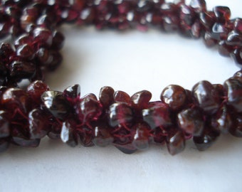 Vintage Necklace Garnet Chio Rope  40s 50s