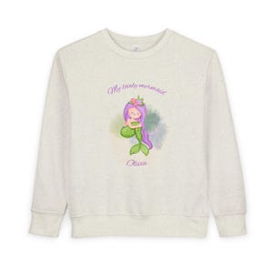 Custom Toddler Mermaid Sweatshirt - My Tiny Mermaid, Cute Kids Clothing, Girls Sweatshirt, Toddler Outfits, Birthday Gift