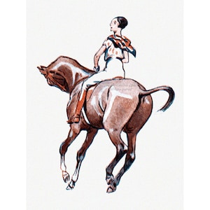 Horse Card - A Girl and Her Horse - Equestrian Art
