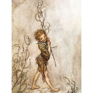Fairy Card - Puck from Midsummer Night&#39;s Dream - Arthur Rackham
