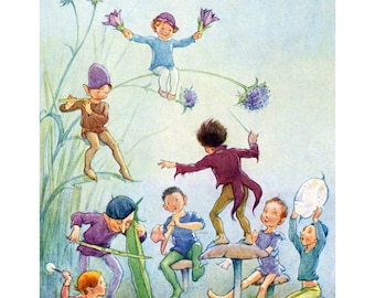 Flower Fairies Print - Fairy Orchestra - Repro Margaret Tarrant