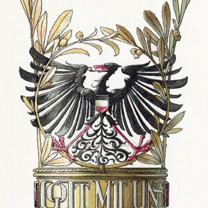 Crown Card No. 4 - Laurel Prussian Eagle - Repro Anton Seder