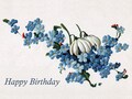 Crocus and Forget Me Not Flowers Card - Get Well  Birthday  Sympathy  Best Wishes  Congratulations Thank You
