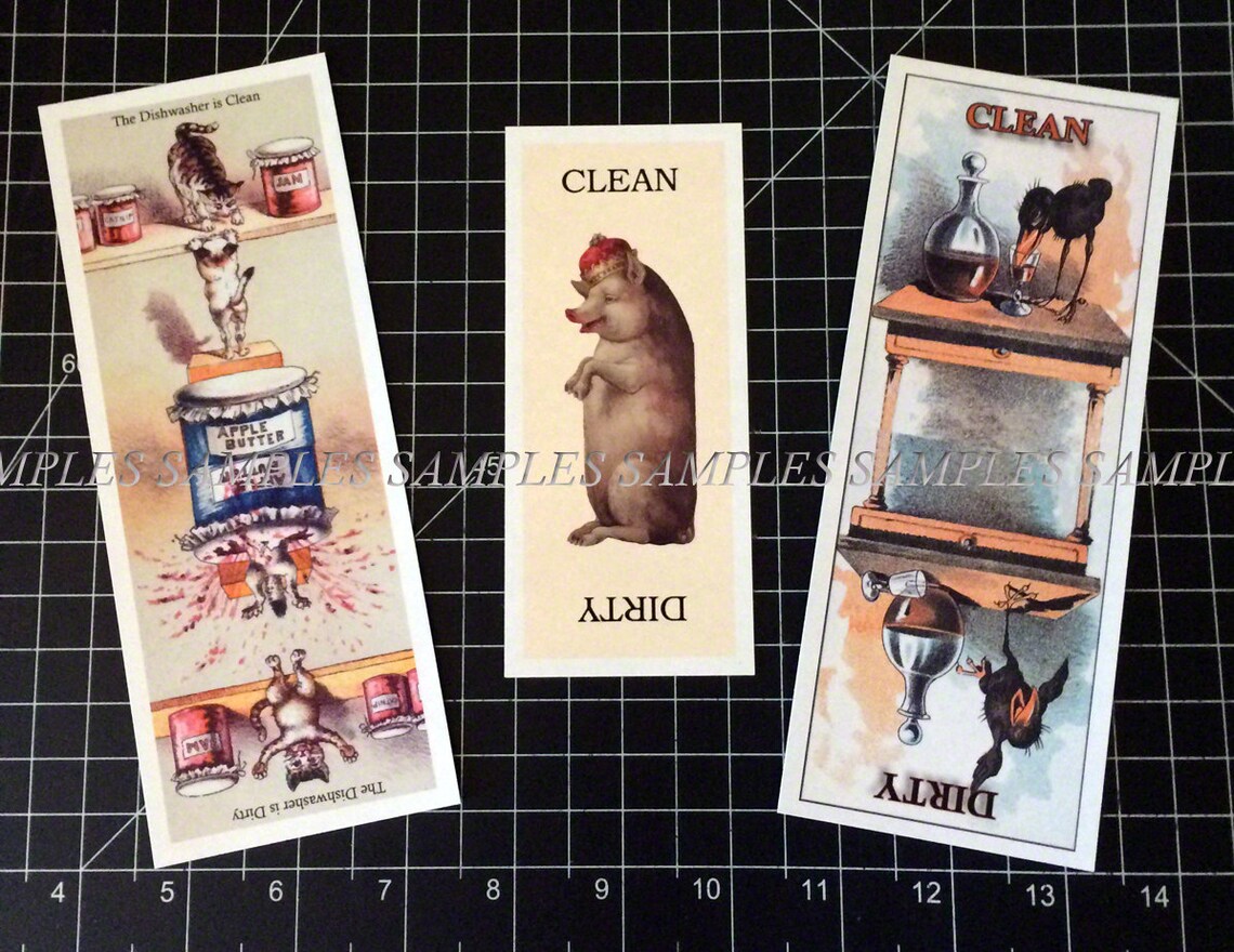 Clean Dirty Dishwasher Teapot Smiles Dish Washer Etsy