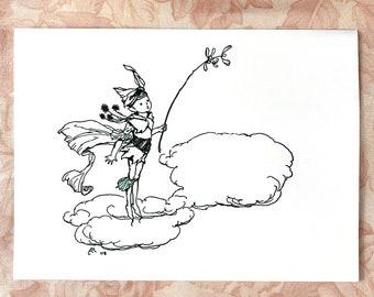 Decorative Envelopes - Fairies Elves for Mailing - Three Colors Two Designs to Choose - Repro Arthur Rackham