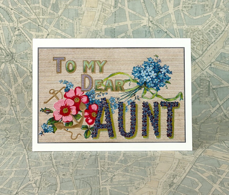 Aunt Card To Dear Aunt Large Words Birthday Mothers Day Get Well Thinking of You image 2