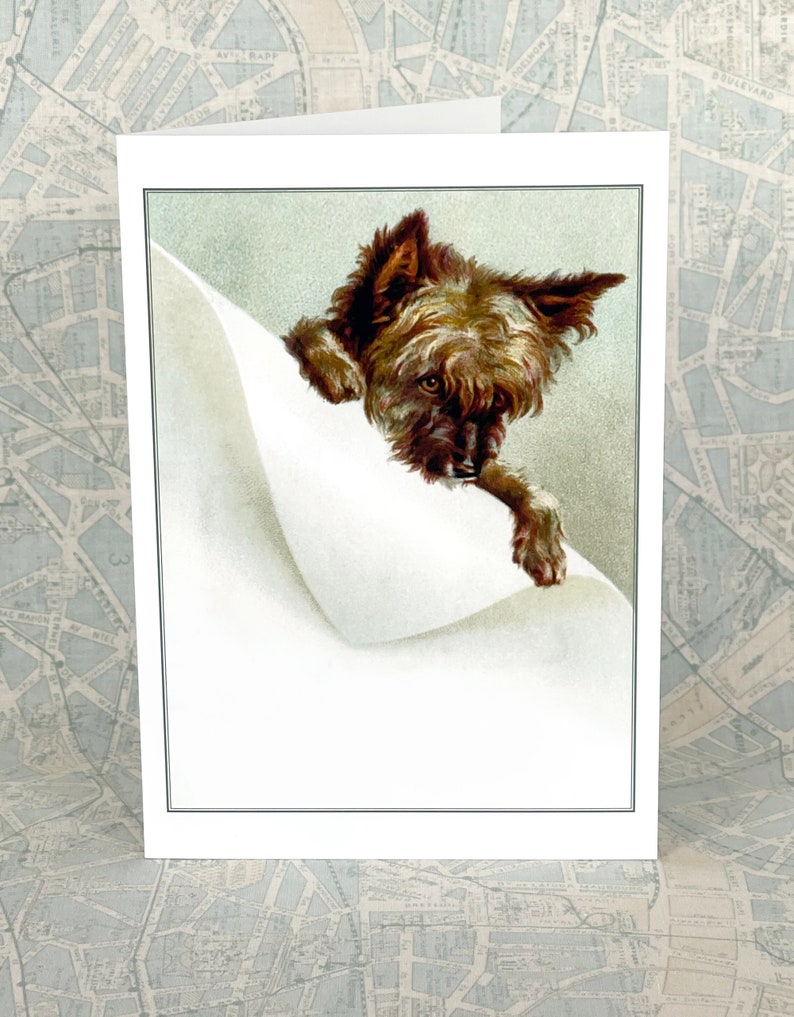 Cairn Terrier Card Toto Dog Greeting Card Vintage Dogs Artwork image 2