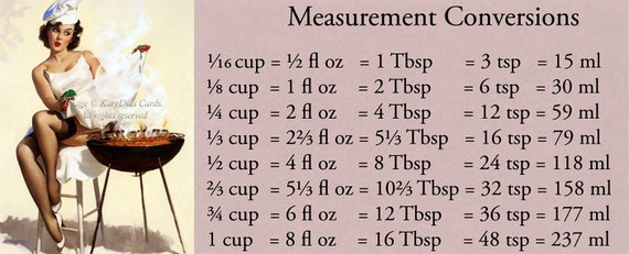 Cow Print Kitchen Conversion Chart Magnet, Baking Conversions for