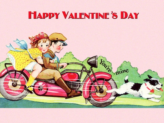 valentines-day-card-kids-ride-motorcycle-repro-from-etsy