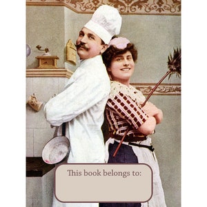 Cookbook Bookplates - Book Plates for a Chef or Foodies - Personalized Gift