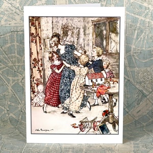 Arthur Rackham Card Belle From A Christmas Carol Young Woman Dances ...