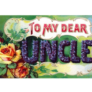 Dear Uncle Card - Birthday Thank You Congratulations Notecard