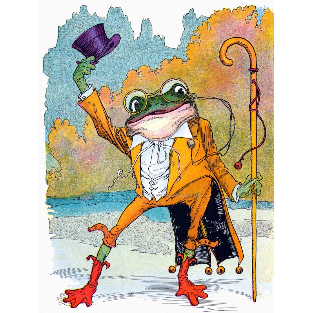 Frog Greeting Card Tophat Frog From Oz Books John R Neill